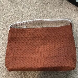 Elegant Brown Woven Women's Bag